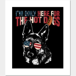 German Shepherd Shirt Funny 4th of July Pup Tee Posters and Art